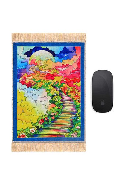 Bursa İpek Blue Sky Decorative Small Carpet Mousepad