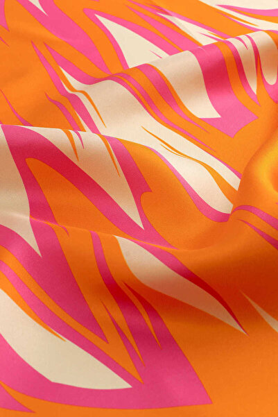 Bursa İpek Φούξια Nilsu Twill Silk Φουλάρι - Μοτίβο