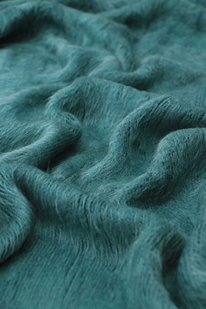 Bursa İpek Petrol Blue Angora Shawl