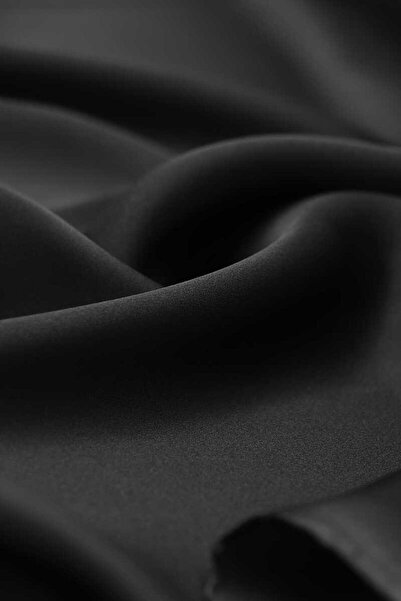 Bursa İpek Μαύρο μονόχρωμο μεταξωτό μαντήλι Sura