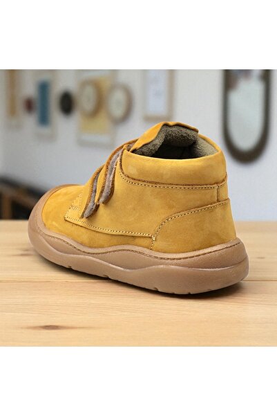 JOJO KIDS Unisex Children's Genuine Leather, Orthopedic Ankle Velcro Shoes, Non-Slip Rubber Sole, Easy Walking