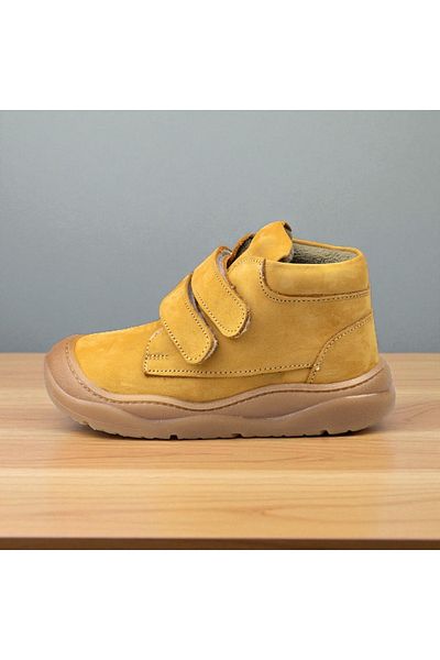 JOJO KIDS Unisex Children's Genuine Leather, Orthopedic Ankle Velcro Shoes, Non-Slip Rubber Sole, Easy Walking
