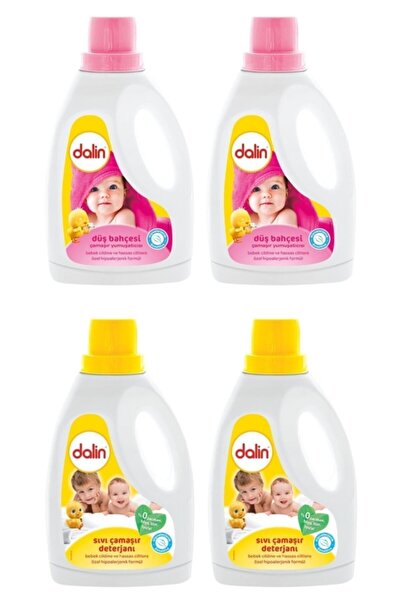 Dalin Sıvı Çamaşır Deterjanı 1500 ml x2 Adet + Düş Bahçesi Yumuşatıcı 1500 ml x2