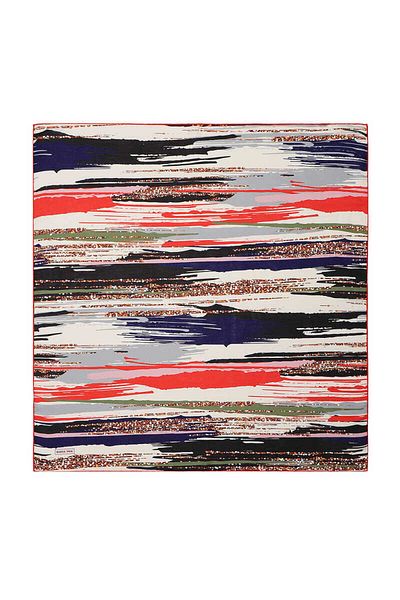 Bursa İpek Gray Brush Pattern Soft Scarf