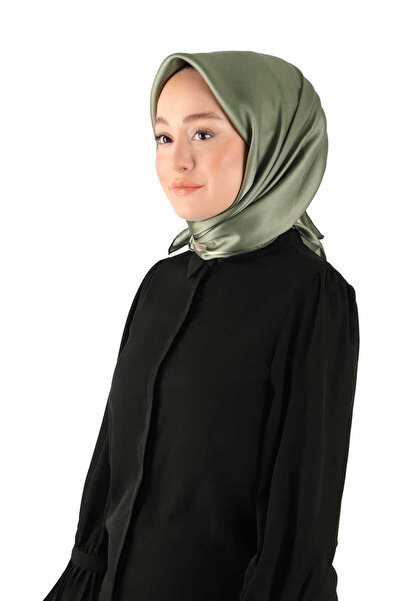 Bursa İpek Πράσινο μεταξωτό κασκόλ - Σχέδιο Water Wave Edge