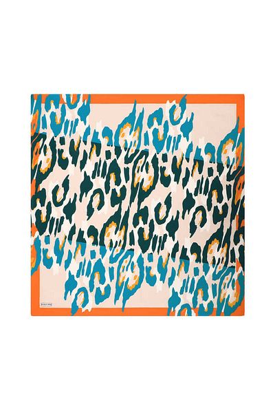 Bursa İpek Petrol Green Silk Scarf - Sare Pattern Twill