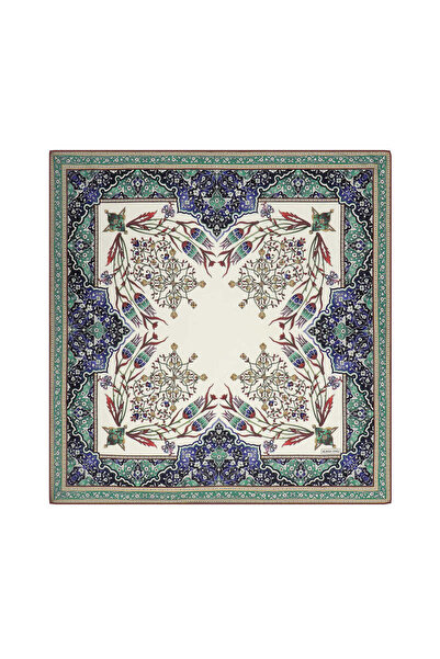 Bursa İpek Soft Burgundy Scarf - Candlestick with Tulip Pattern