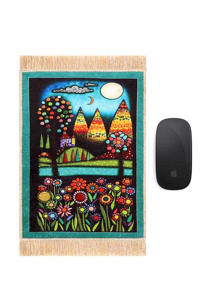 Bursa İpek Water Green Carpet Mousepad - Moon Light Decorative Small