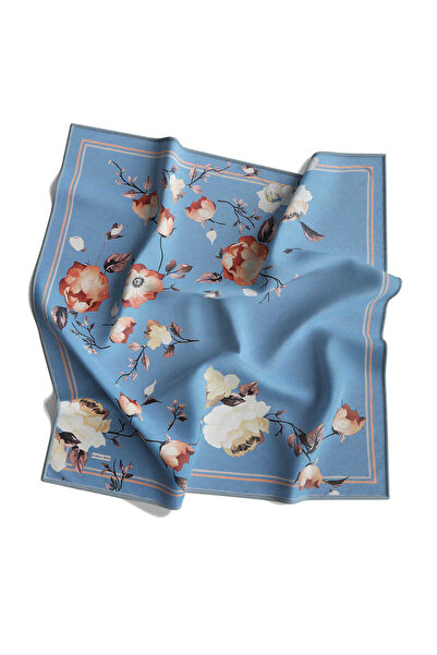 Bursa İpek Шовковий шарф Indigo Floral Twill