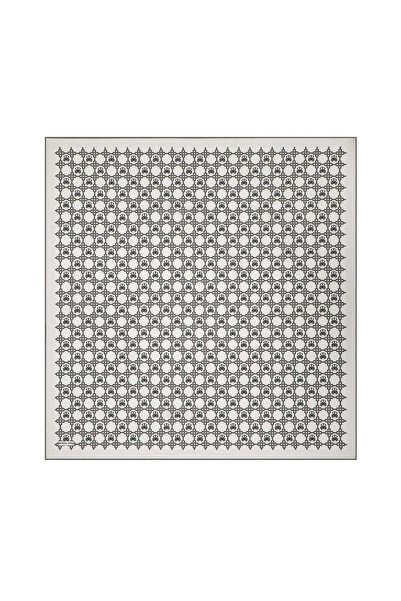 Bursa İpek وشاح حريري بسلسلة رمادية اللون