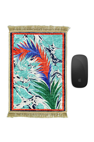 Bursa İpek Water Green Decorative Small Carpet Mousepad
