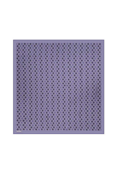 Bursa İpek Μωβ μεταξωτό μαντίλι - Σχέδιο μονόγραμμα