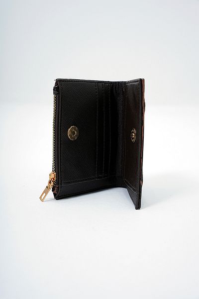 VAGGON Women's Bitter Brown Synthetic Leather Croco Pattern Wallet with Paper and Coin Compartment Card Holder Prmx14082