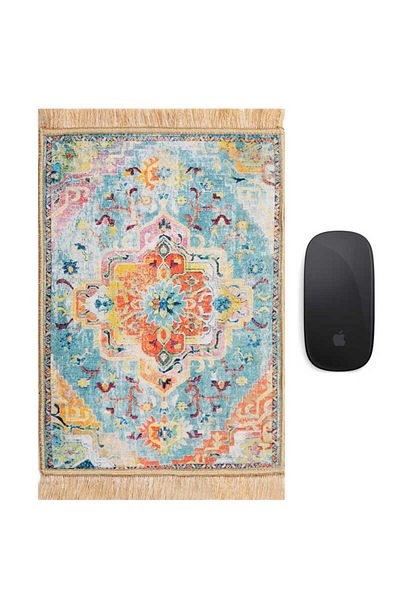 Bursa İpek Green Decorative Small Mousepad - Carpet Design