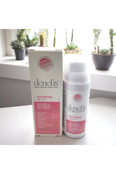 Denefis كريم وجه مبيض، مضاد للعيوب والتجاعيد مع عامل حماية من الشمس SPF 15