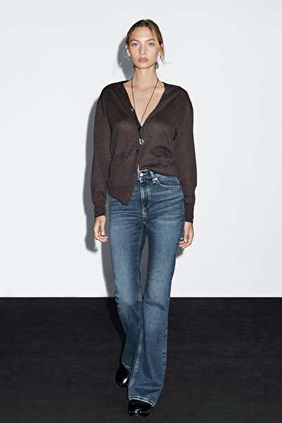 Massimo Dutti Yüksek bel İspanyol paça skinny fit jean