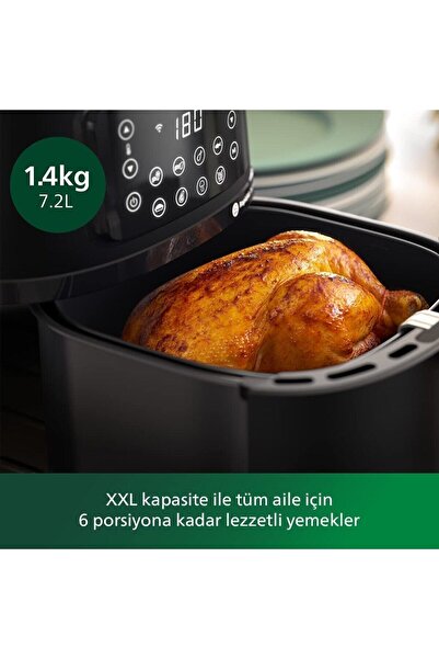 Philips HD9285/96 Airfryer XXL Fritöz, Uzaktan Bağlantı, 1.4 kg, 7.2 L Kapasite