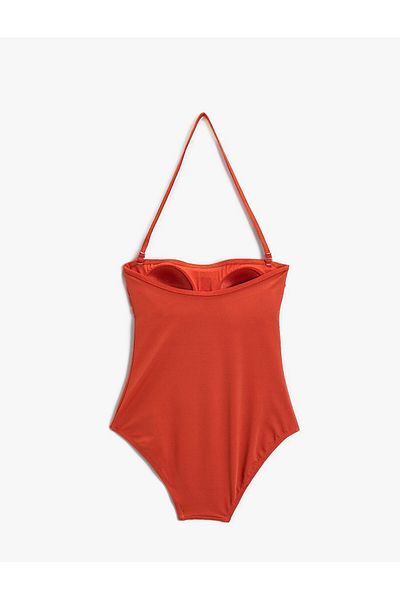 Koton Halter-neck Ruffle Swimsuit