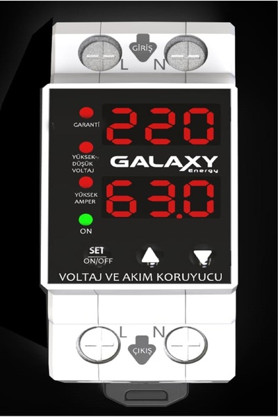 GALAXY Energy D220 Dijital Monofaze Sigorta Tipi Beyaz Yüksek-Alçak Voltaj-Yı...