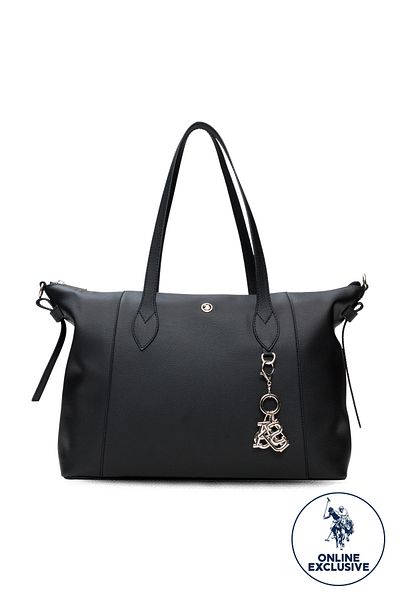U.S. Polo Assn. Geantă neagră de umăr pentru femei Us25599 Exclusiv online
