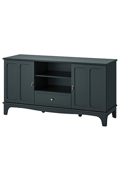 IKEA LOMMARP tv sehpası, koyu mavi-yeşil - açık bej, 159x45x81 cm