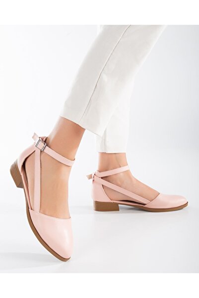 MaskButik Rayna Low Heel Skin Shoes Powder