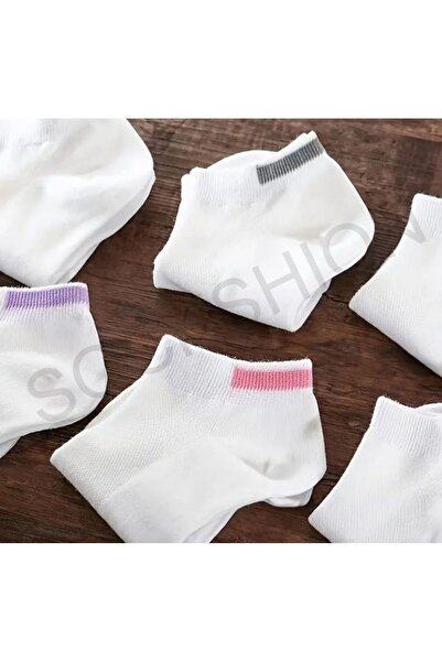 SOCKSHION 5 пар жіночих кольорових країв, стильних, невидимих, зручних, дихаю...