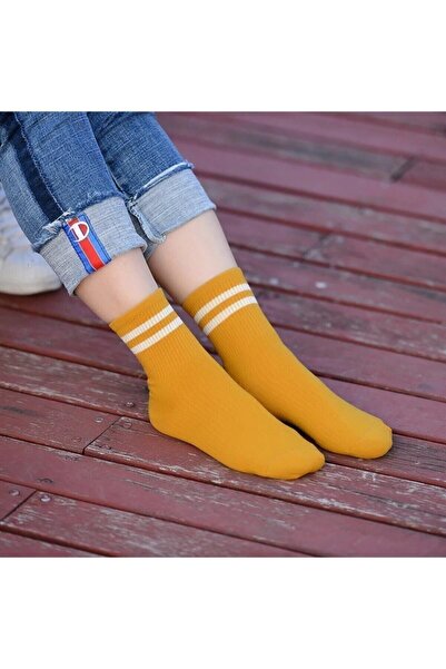 SOCKSHION Дамски чорапи за тенис на райе в различни цветове от 6 части - Оцветете стила си - 6 чифта