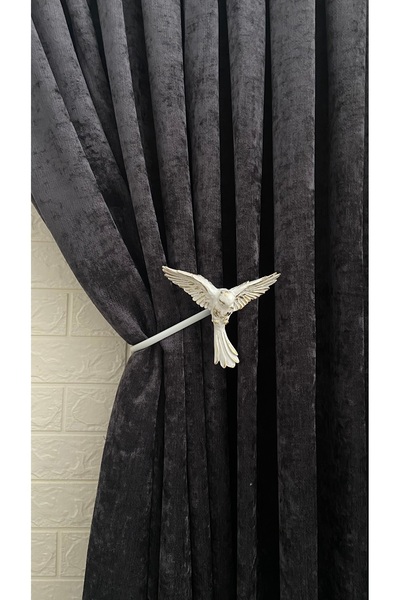Helezoni Curtain Accessory Polyester Sleeve Curtain Holder Bird Model Premium Curtain Iron 1 Piece