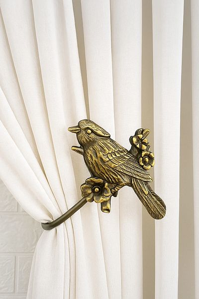 Helezoni Curtain Accessory Polyester Sleeve Curtain Holder Bird Model Premium Curtain Iron 1 Piece