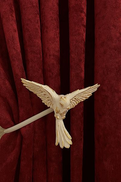 Helezoni Curtain Accessory Polyester Sleeve Curtain Holder Bird Model Premium Curtain Iron 1 Piece