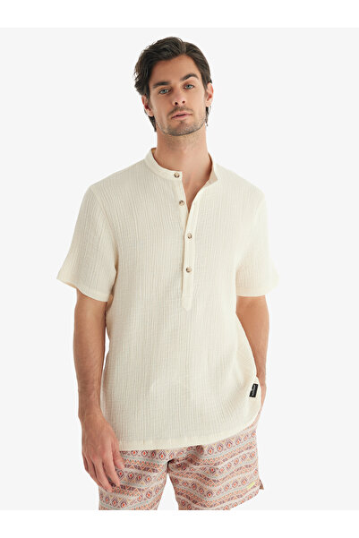 Blackspade Ανδρικό πουκάμισο 10769 - Κρεμ