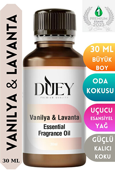 DUEY Vanilya&Lavanta Uçucu Yağ 30ML Buhurdanlık Yağı Difüzör Esansı Oda Kokus...