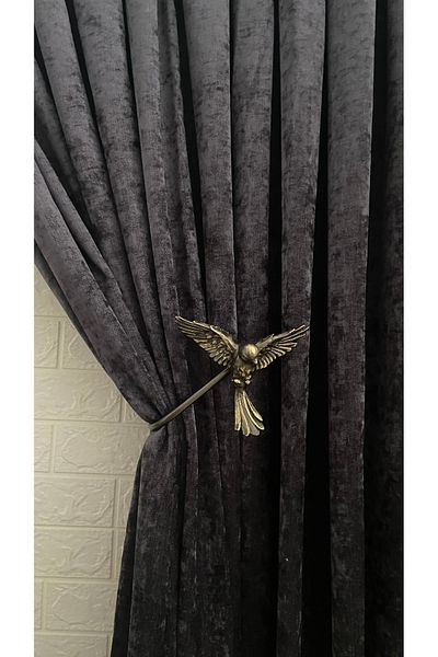 Helezoni Curtain Accessory Polyester Sleeve Curtain Holder Bird Model Premium Curtain Iron 1 Piece