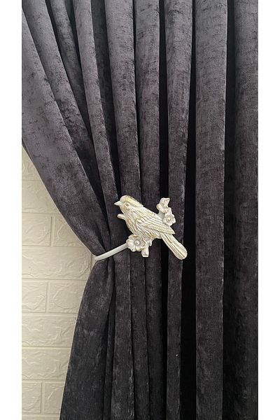 Helezoni Curtain Accessory Polyester Sleeve Curtain Holder Bird Model Premium Curtain Iron 1 Piece