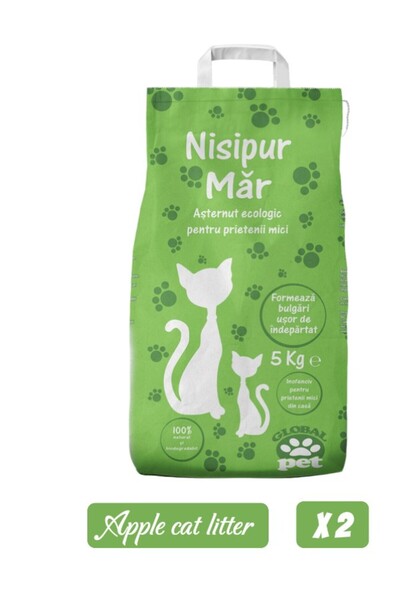 Nisipur Άμμος για γάτες μήλου, 5 κιλά x 2 τεμάχια