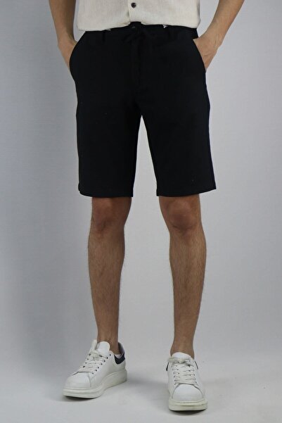 inpool Ανδρικό βαμβακερό-λινό σορτς - με κορδόνια στη μέση