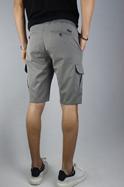 inpool Men's Summer Cargo Pocket Pocket Embroidered Shorts