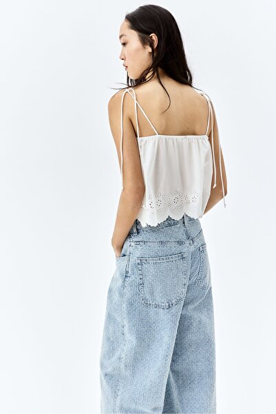 H&M Üstten Bağlanan Askılı ve İşlemeli Üst