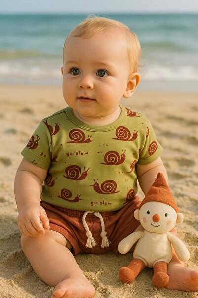 Cassiope Patterned Baby T-Shirt & Shorts Set