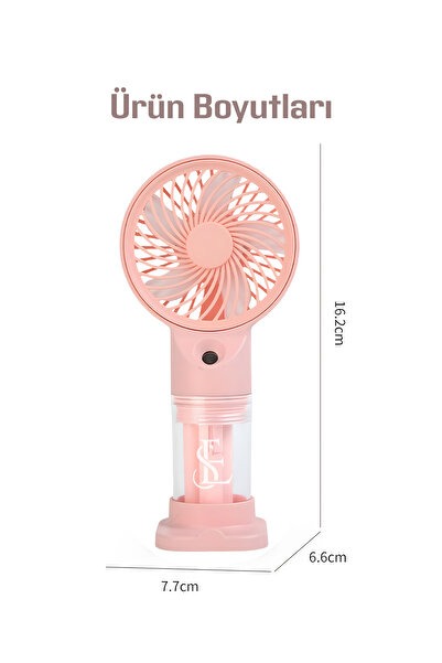 EN SİGA Su Püskürtmeli Serinletici Sprey El Fanı (Mavi/Pembe/Yeşil)