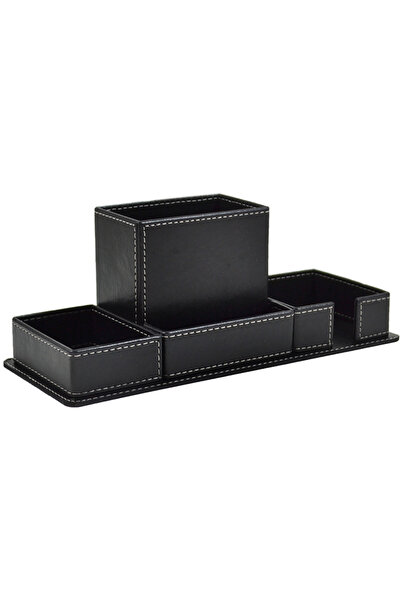 Mimaks Dk-25 T Compartment Faux Leather Table Set