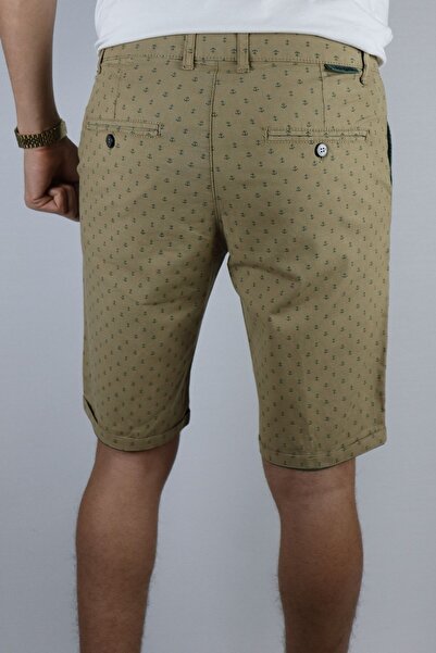 inpool Ανδρικό σορτς με μοτίβο άγκυρας, διπλό πόδι