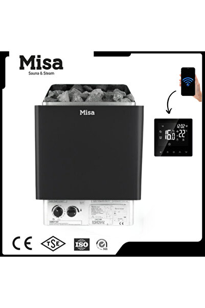 Misa Sauna Sobası 9 kW Dijital Kontrol Panelli