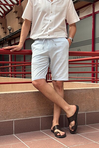 inpool Pánské šněrovací bavlněné šortky do pasu