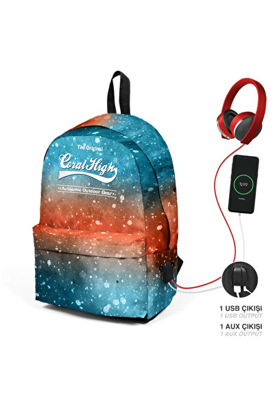 Coral High Yaygan 23435 Coral Hıgh Sırt Çantası Usb+Aux Soketli