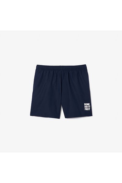 Lacoste Mid Length Slogan Swim Trunks - MH7282-00-166