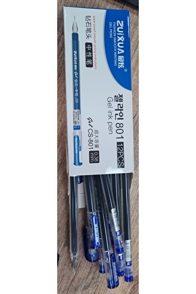 Linea 038 mm İğne Uçlu Jel Tükenmez Kalem Mavi 12 Adet