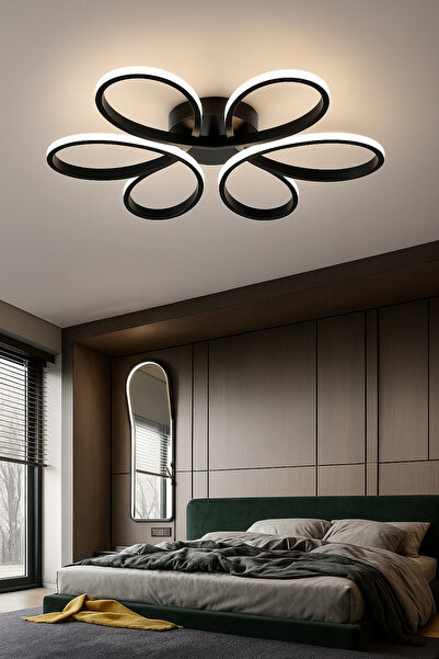 Lambadar Papatya Model Plafonyer Modern Led Beyaz Işık Ultra Power Led Avize Salon Mutfak Oda Hol Ledli Avize