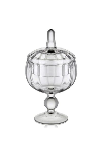 The Mia The Mi̇a Footed Glass Storage Container 21 cm
